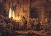 REMBRANDT Harmenszoon van Rijn The Parable of the Labourers in the Vineyard Spain oil painting artist